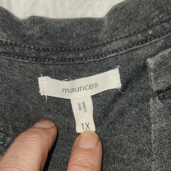 Maurices Gray Distressed American Flag Tee - Picture 4 of 6